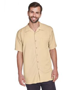 Harriton Men's Bahama Cord Camp Shirt