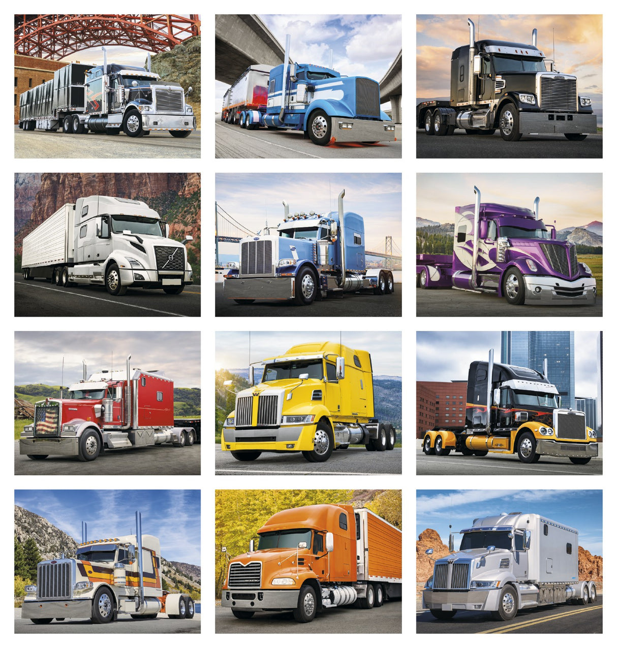 HotLine Products 18-Wheeler Wall Appointment Calendar - Stapled month image