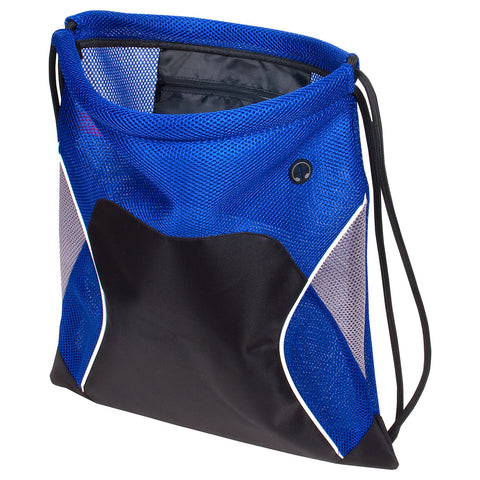 Jumbo Globetrotter Mesh Fabric Drawstring Bag