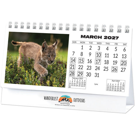 Full Colour North American Wildlife Desk Calendar