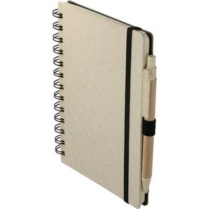 5'' x 7'' FSC® Mix Wheat Straw Notebook with Pen