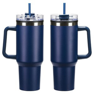 Ohana 40 oz Stainless Steel/Polypropylene Mug with Color-Matching Handle