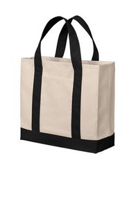 Port Authority® Two-Tone Cotton Canvas Tote Bag