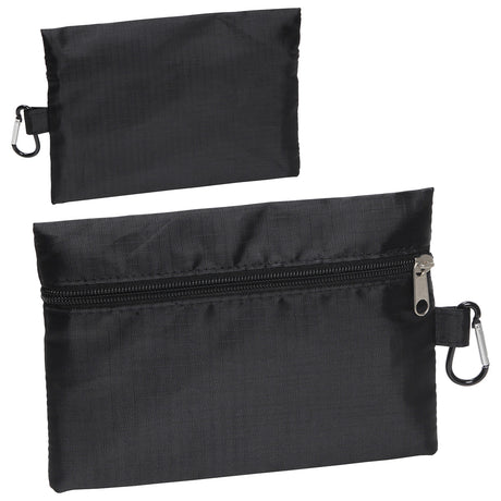 Zippered Ripstop Utility Bag with Carabiner