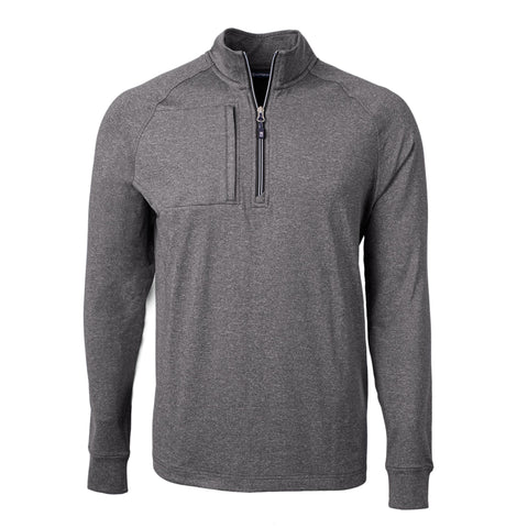 Cutter & Buck Adapt Eco Knit Heather Mens Quarter Zip Pullover