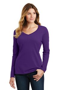 Port & Company® Ladies' Long Sleeve Fan Favorite™ V-Neck Tee