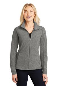 Port Authority® Ladies' Heather Microfleece Full-Zip Jacket