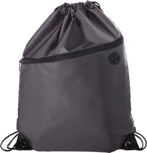 Robin Drawstring Polyester Bag with Front Zipper Pocket