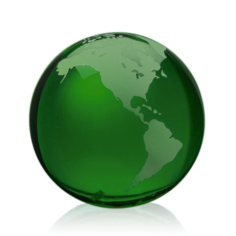 Globe Paperweight - Green