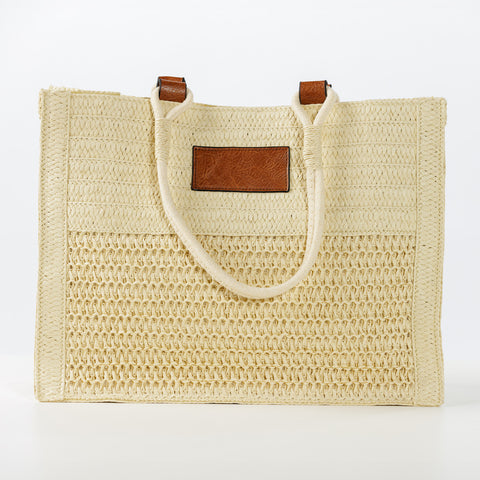 Woven Straw Beach Tote