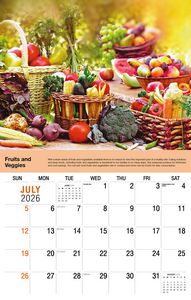 Galleria Wall Calendar 2026 Health Tips