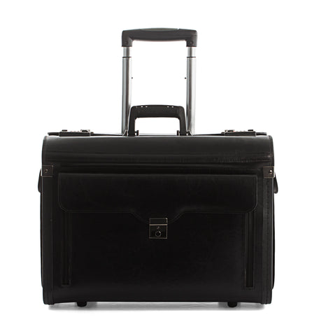 Bugatti Warren Leather Business Case on Wheels