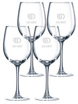 ~ Riesling 12oz clear wine glass Set of 4 in Sable gift box
