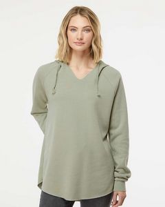 000517 Independent Trading Co. Women's Lightweight California Wave Wash Hooded Sweatshirt