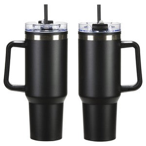 Ohana 40 oz Stainless Steel/Polypropylene Mug with Color-Matching Handle