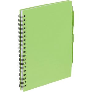 5.5'' x 7'' FSC® Recycled Spiral Notebook w/ RPET Pen