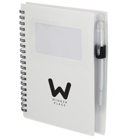 5'' x 7'' FSC® Recycled Star Spiral Notebook with Pen