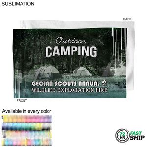 72 Hr Fast Ship - Microfiber Dri-lite Terry Towel, 15x25, Sublimated Edge to Edge 1 side