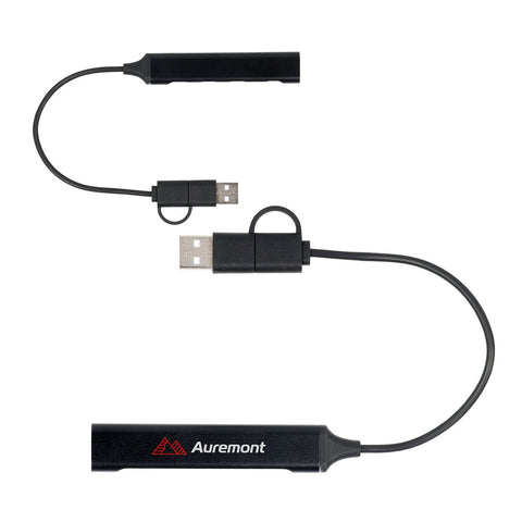 Sprint Recycled Aluminum 4-Port USB-A and USB-C Hub