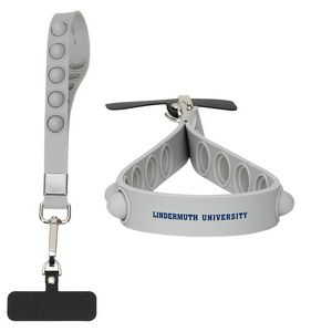 2-in-1 Push Pop Stress Reliever Phone and Keychain Wristlet