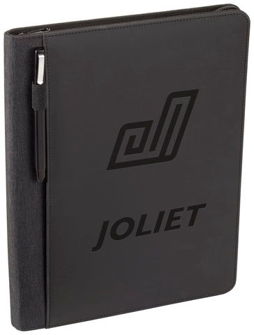 Vienna Heathered Zippered Padfolio with FSC® Mix Paper