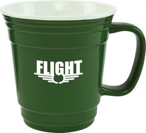 Fiesta 13.4oz 2tone green/white mug in Ripple gift box