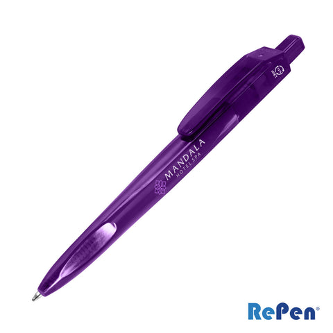 RePen? Squared Translucent Clicker rPET Pen