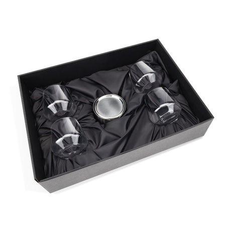 Baldoni Coasters & Vale Stemless Wine Set