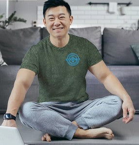 Acid Wash Short Sleeve T-Shirt - Embroidered