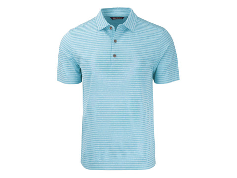 Cutter & Buck Forge Eco Heather Stripe Stretch Recycled Mens Big & Tall Polo