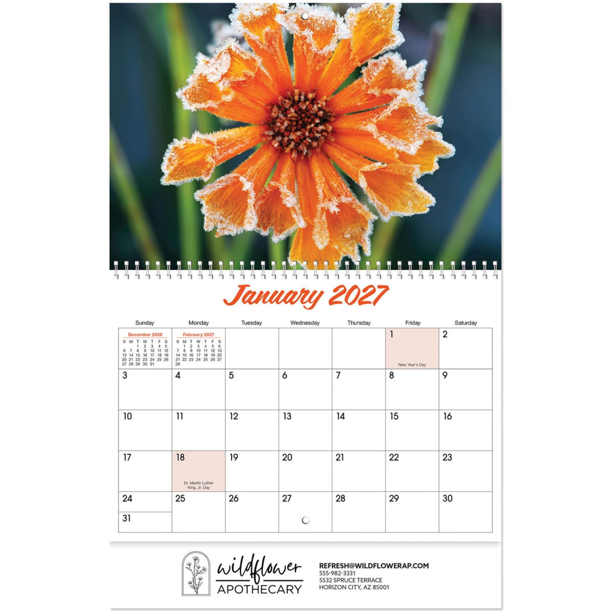 Garden Splendor Spiral Wall Calendar