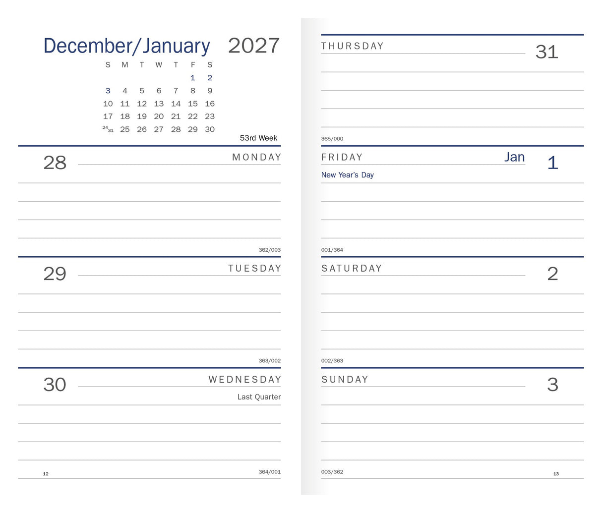 Triumph Calendars Classic Weekly Pocket Planner open image