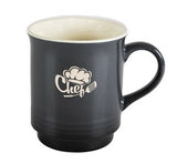 Oxford 14oz gradient grey/cream ceramic mug in a Ripple gift box - etched
