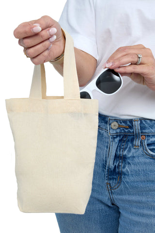 Organic 4oz Cotton Mini Tote
