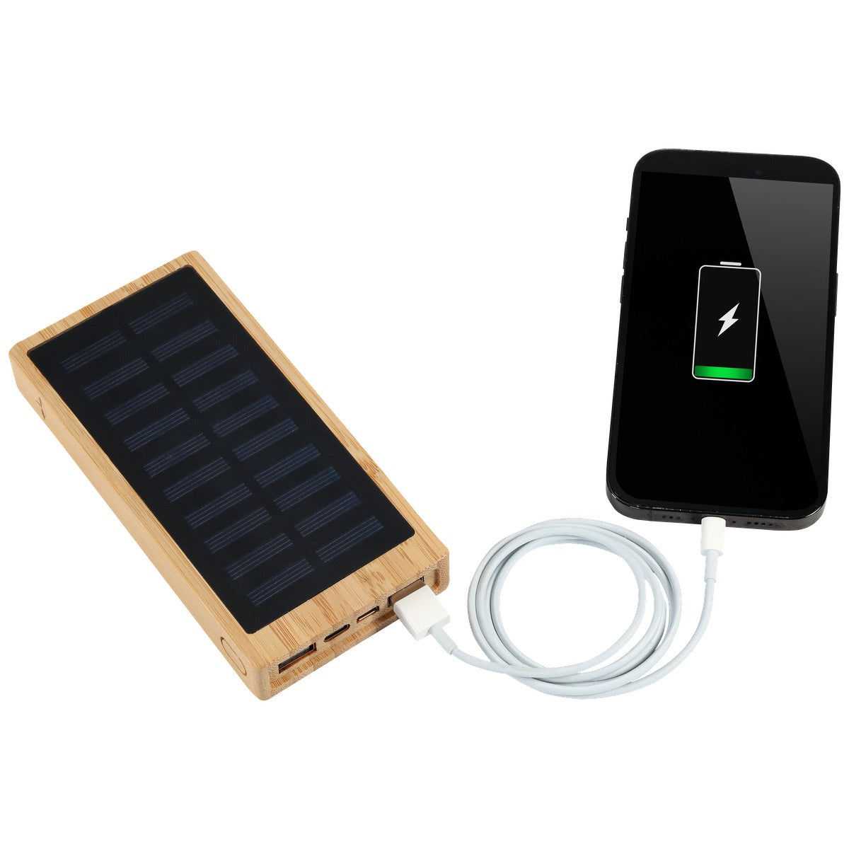 Bamboo 10,000mAh Solar/Wireless Powerbank