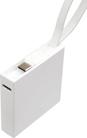 Recycled ABS 2000 mAh Power Bank with Type-C Cable