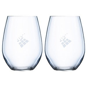 ~ Domaine 16.75oz Chef & Sommelier crystalline stemless set of 2 in an Mystique gift box