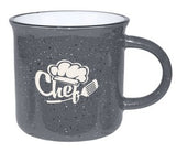 Fireside 16oz speckled grey/white mug with black trim in a Ripple gift box - Etched