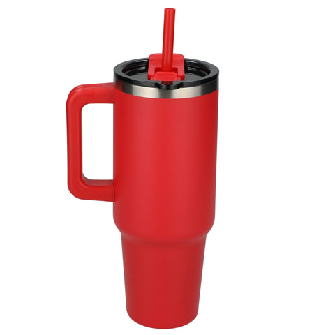 Pinnacle 40 oz Vacuum Insulated Eco-Friendly Travel Tumbler With Straw