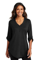 Port Authority® Ladies City Stretch ¾-Sleeve Tunic Shirt