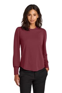 Mercer+Mettle® Womens Stretch Jersey Long Sleeve Blouson Top