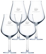 ~Hugo 14oz clear stemmed craft beer glass S/4 in a Noir box