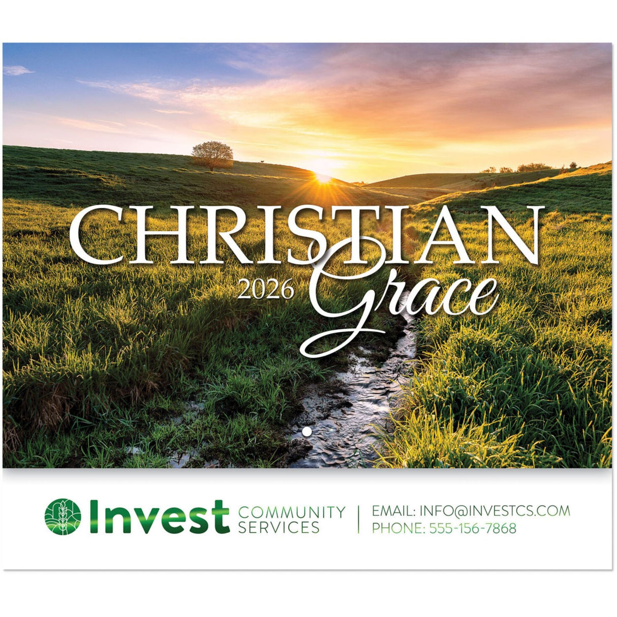 Luxe Gallery Christian Grace Stapled Wall Calendar