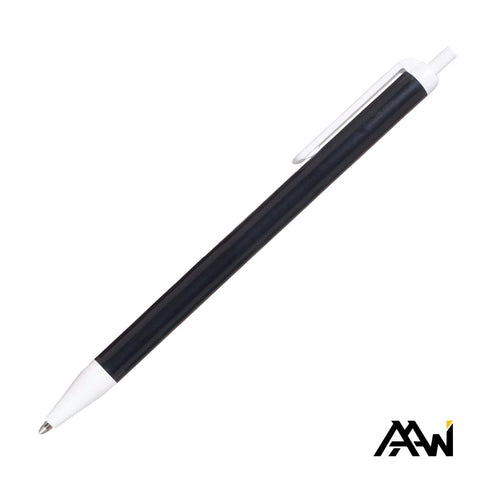 Value Slim Pen w/Glossy Colored Barrel - Matte White Accent