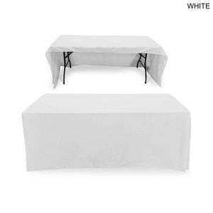 24 Hr Express Ship - Sublimated Table Cloth for 6' Table, Drape Style, 3 sided, Open Back