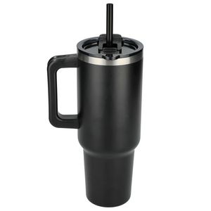 Pinnacle 40 oz Vacuum Insulated Eco-Friendly Travel Tumbler With Straw