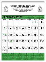 Triumph® Calendars Green & Black Contractor Memo Calendar