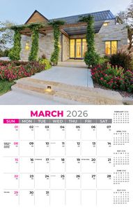 Galleria Wall Calendar 2026 Homes