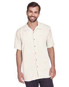 Harriton Men's Bahama Cord Camp Shirt