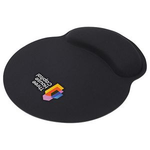 Crest Non-Slip Mouse Pad with Foam Wrist Rest